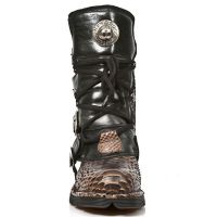 Ботинки M.1473-S33 PITON MARRON, ROCK NEGRO, PLANING NEGRO SIN New Rock M.1473-S33 - маленькая картинка