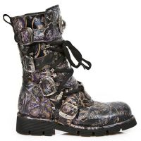 Ботинки M.1473-S41 VINTAGE FLOWER LILA, PLANING NEGRO SIN COMFORT PL New Rock M.1473-S41 - маленькая картинка