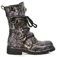 Ботинки M.1473-S41 VINTAGE FLOWER LILA, PLANING NEGRO SIN COMFORT PL New Rock M.1473-S41 - маленькая картинка