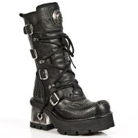 Ботинки M.1475Q-C1 ITALI NEGRO PLANING NEGRO NEW M8 ACERO New Rock M.1475Q-C1 - маленькая картинка