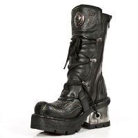 Ботинки M.1475Q-C1 ITALI NEGRO PLANING NEGRO NEW M8 ACERO New Rock M.1475Q-C1 - маленькая картинка