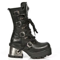 Ботинки M.1479 B ITALI NEGRO, NOMADA NEGRO, PLANING NEGRO M8 ACERO New Rock M.1479B-C1 - маленькая картинка