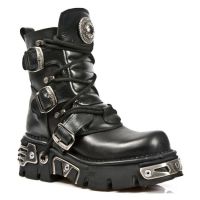Ботинки M.1482-C2 ITALI NEGRO,NOMADA NEGRO, REACTOR NEGRO TOBERAS OR New Rock M.1482-C2 - маленькая картинка