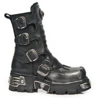 Ботинки M.1591-C2 ITALI NEGRO PULIK ACERO REACTOR NEGRO TOBERAS New Rock M.1591-C2 - маленькая картинка