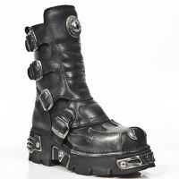 Ботинки M.1591-C2 ITALI NEGRO PULIK ACERO REACTOR NEGRO TOBERAS New Rock M.1591-C2 - маленькая картинка
