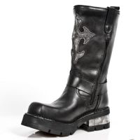 Сапоги M.1610-S1 ITALI NEGRO BOX PLANE, PLANING NEGRO NEW M3 ACERO New Rock M.1610-S1 - маленькая картинка