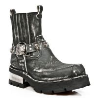 Ботинки M.1621-C2 VINTAGE RASPADO NEGRO PLANING NEGRO NEW M3 ACERO New Rock M.1621-C2 - маленькая картинка