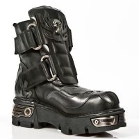 Ботинки 221 ITALI NEGRO ANTIK ACERO NEW REACTOR NEGRO TOBERAS New Rock M.221-C1 - маленькая картинка