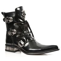 Сапоги M.2284-C10 ANTIK PULIDO NEGRO, CUEROLITE M2 ACERO Hª325 New Rock M.2284-C10 - маленькая картинка