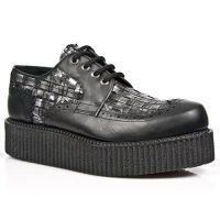 Ботинки M.2414-C1 ITALI NEGRO TRENZADO BOX PLAMANE CREEPER NEGRO MAT New Rock M.2414-C1 - маленькая картинка