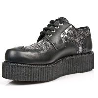 Ботинки M.2414-C1 ITALI NEGRO TRENZADO BOX PLAMANE CREEPER NEGRO MAT New Rock M.2414-C1 - маленькая картинка