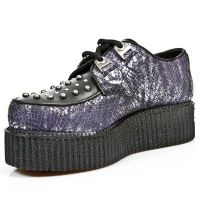 Ботинки M.2416-C5 PITON PLISADO VIOLA ACERO ITALI NEGRO CREEPER NEGR New Rock M.2416-C5 - маленькая картинка