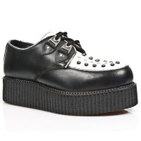 Ботинки M.2416-C6 ITALI NEGRO NAPA BLANCA BOX PLANE CREEPER NEGRO New Rock M.2416-C6 - маленькая картинка
