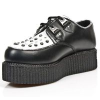 Ботинки M.2416-C6 ITALI NEGRO NAPA BLANCA BOX PLANE CREEPER NEGRO New Rock M.2416-C6 - маленькая картинка