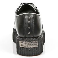 Ботинки M.2416-C6 ITALI NEGRO NAPA BLANCA BOX PLANE CREEPER NEGRO New Rock M.2416-C6 - маленькая картинка