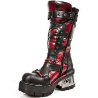 Сапоги M.1021-R2 ITALI NEGRO, PULIK ROJO, PLANING NEGRO M8 ACERO New Rock M.1021-R2 - маленькая картинка