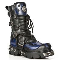Ботинки M.107-C5 ITALI NEGRO, ANTIK AZUL, REACTOR NEGRO TOBERAS ORIF New Rock M.107-C5 - маленькая картинка