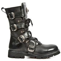 Ботинки M.1473B-C1 ITALI NEGRO ANTIK NEGRO PLANING NEGRO SIN COMFORT New Rock M.1473B-C1 - маленькая картинка