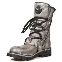 Ботинки M.1473-C19 VINTAGE RASPADO ACERO PLANING NEGRO SIN COMFORT P New Rock M.1473-C19 - маленькая картинка