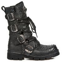Ботинки M.1473-C25 PITON RAW NEGRO PLANING NEGRO SIN COMFORT PLUS New Rock M.1473-C25 - маленькая картинка