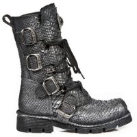 Ботинки M.1473-C26 PITON RAW NEGRO PLOMO PLANING NEGRO SIN COMFORT P New Rock M.1473-C26 - маленькая картинка