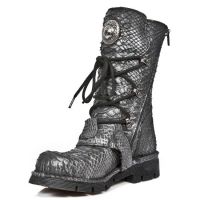 Ботинки M.1473-C26 PITON RAW NEGRO PLOMO PLANING NEGRO SIN COMFORT P New Rock M.1473-C26 - маленькая картинка