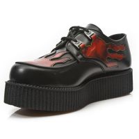 Ботинки M.2400-R10 ANTIK NEGRO PULIK FUEGO CREEPERS NEGRO New Rock M.2400-R10 - маленькая картинка