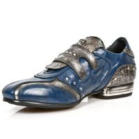 Туфли M.2715-C8 NOMADA AZUL BOX PLANE COCO RED PLATA SNOB T ACERO New Rock M.2715-C8 - маленькая картинка