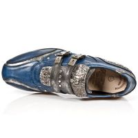 Туфли M.2715-C8 NOMADA AZUL BOX PLANE COCO RED PLATA SNOB T ACERO New Rock M.2715-C8 - маленькая картинка