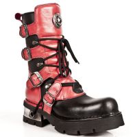 Ботинки M.373-C35 ITALI NEGRO ALASKA ROJO PLANING NEGRO NEW M3 ACERO New Rock M.373-C35 - маленькая картинка