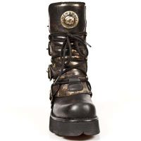 Ботинки M.373-C40 ITALI NEGRO BOX OROMANE PLANING NEGRO NEW M3 ORO O New Rock M.373-C40 - маленькая картинка