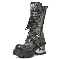 Ботинки M.373-Q3 VINTAGE FLOWER NEGRO PLANING NEW NEGRO M8 ACERO New Rock M.373-Q3 - маленькая картинка