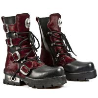 Ботинки M.373-R460 ITALI NEGRO PELO LEOPARDO ROJO PLANING NEG NEW M3 New Rock M.373-R460 - маленькая картинка