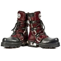 Ботинки M.373-R460 ITALI NEGRO PELO LEOPARDO ROJO PLANING NEG NEW M3 New Rock M.373-R460 - маленькая картинка