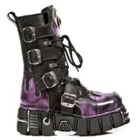 Ботинки 591 ITALI NEGRO ANTIC FUEGO LILA TOWER NEGRO New Rock M.591-C1 - маленькая картинка