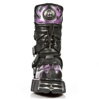 Ботинки 591 ITALI NEGRO ANTIC FUEGO LILA TOWER NEGRO New Rock M.591-C1 - маленькая картинка