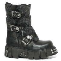 Ботинки 740 ITALI NEGRO GOMA PUNTOS NOMADA NEGRO TOWER NEGRO ACERO New Rock M.740-C1 - маленькая картинка