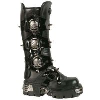 Ботинки M.750-R1 ITALI NEGRO CHAROL NEGRO LISO REACTOR NEGRO TOBERAS New Rock M.750-R1 - маленькая картинка