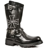 Ботинки M.7622-C1 ITALI NEGRO, BOX PLANE, MOTORCYCLE NEGRO (FC) New Rock M.7622-C1 - маленькая картинка