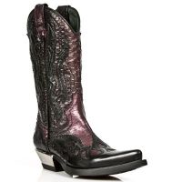 Казаки M.7921-C15 NOMADA NEGRO SERPENTE MAKI LILA WEST NEGRO ACERO New Rock M.7921-C15 - маленькая картинка