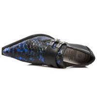 Казаки M.7934PT-S6 PYTHON RETICULATUS AZUL-METAL, NOMADA NEGRO, DAL New Rock M.7934PT-S6 - маленькая картинка