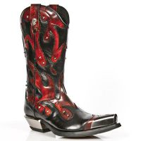 Казаки M.7952P-C3 PULIK FUEGO NOMADA NEGRO WEST ACERO PUNTERA ACERO New Rock M.7952P-C3 - маленькая картинка