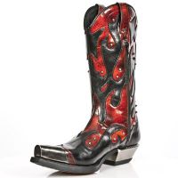 Казаки M.7952P-C3 PULIK FUEGO NOMADA NEGRO WEST ACERO PUNTERA ACERO New Rock M.7952P-C3 - маленькая картинка