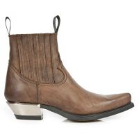  M.7953-C2 CUERO MARRON WEST NEGRO ACERO TACON ACERO - 