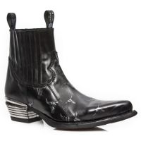 Казаки M.7953PT-S1 GRABADO BULL NEGRO-PLATA, WEST NEGRO ACERO T.DAL New Rock M.7953PT-S1 - маленькая картинка