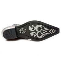 Казаки M.7953PT-S1 GRABADO BULL NEGRO-PLATA, WEST NEGRO ACERO T.DAL New Rock M.7953PT-S1 - маленькая картинка