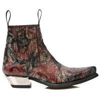 M.7953-S22 VINTAGE FLOWER ROJO, WEST NEGRO-ACERO, T.ACERO - 