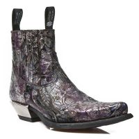 Казаки M.7953-S23 VINTAGE FLOWER LILA, VEST NEGRO-ACERO, T.ACERO New Rock M.7953-S23 - маленькая картинка