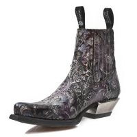 Казаки M.7953-S23 VINTAGE FLOWER LILA, VEST NEGRO-ACERO, T.ACERO New Rock M.7953-S23 - маленькая картинка