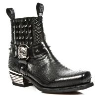 Казаки M.7959-S2 PITON NEGRO ANTIK NEGRO WEST NEGRO CUADRADO T DALL New Rock M.7959-S2 - маленькая картинка